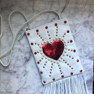 ❤️ NEW! Topshop Love Heart Leather Crossbody Bag